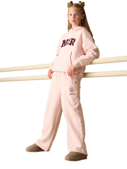 Angel & Rocket Kids' Cotton Rich Active Logo Hoodie, Pink - view 2, Pink