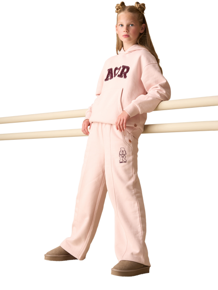 Angel & Rocket Kids' Cotton Rich Active Logo Hoodie, Pink - view 2, Pink