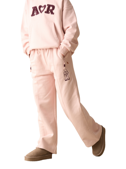 Angel & Rocket Kids' Cotton Rich Wide Leg Joggers, Pink, Pink