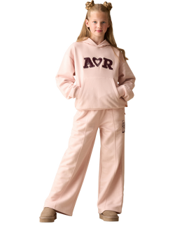 Angel & Rocket Kids' Cotton Rich Wide Leg Joggers, Pink - view 2, Pink