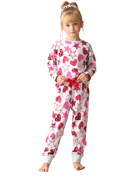 Angel & Rocket Kids' Cotton Blend Heart N Star Leo Pyjamas, Grey