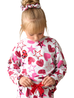 Angel & Rocket Kids' Cotton Blend Heart N Star Leo Pyjamas - view 2, Grey