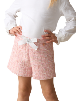 Angel & Rocket Kids' Cotton Blend Tweed Shorts, Pink