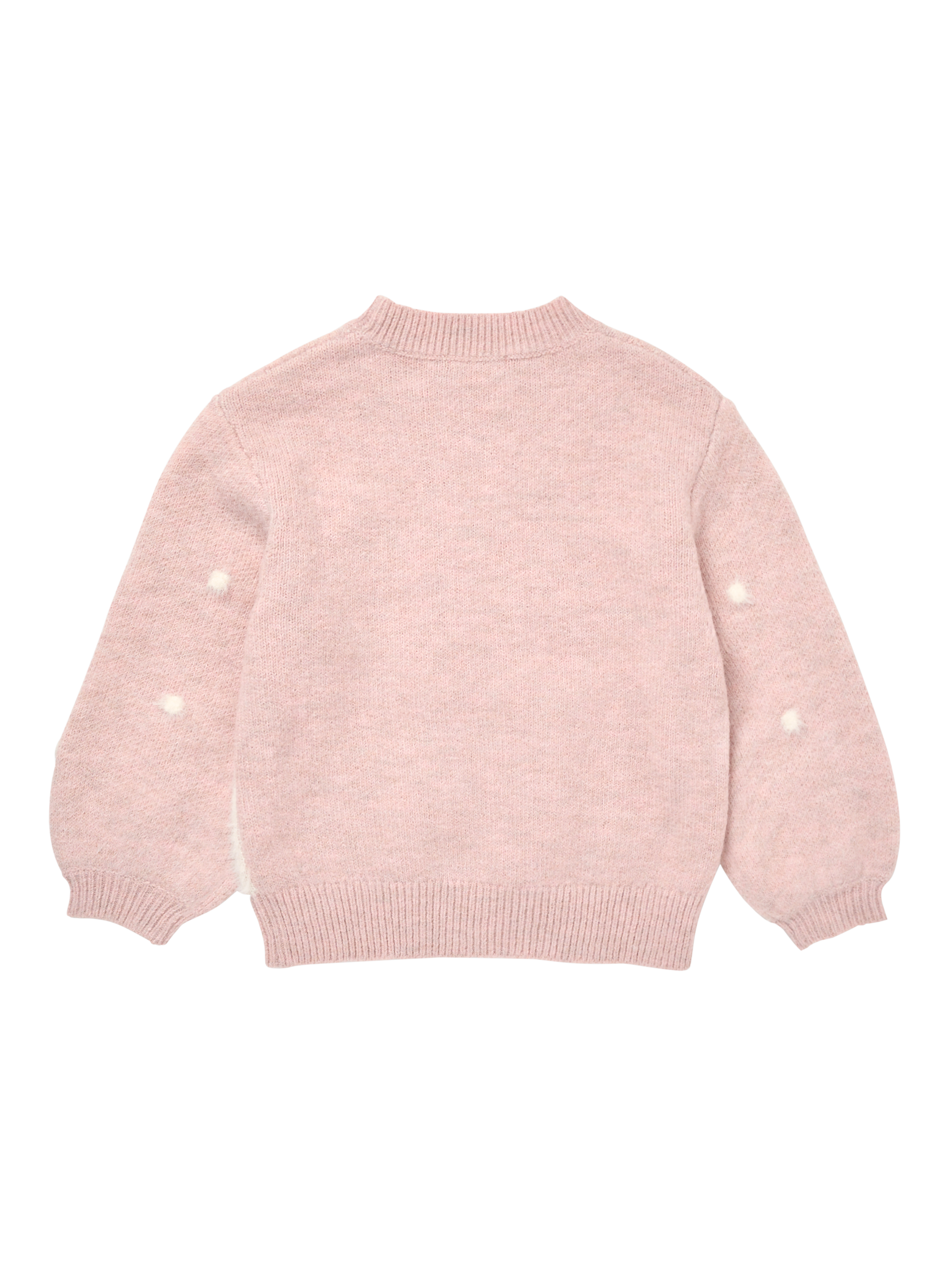 Angel Rocket Kids' Cotton Rich Polar Bear Jumper, Pink