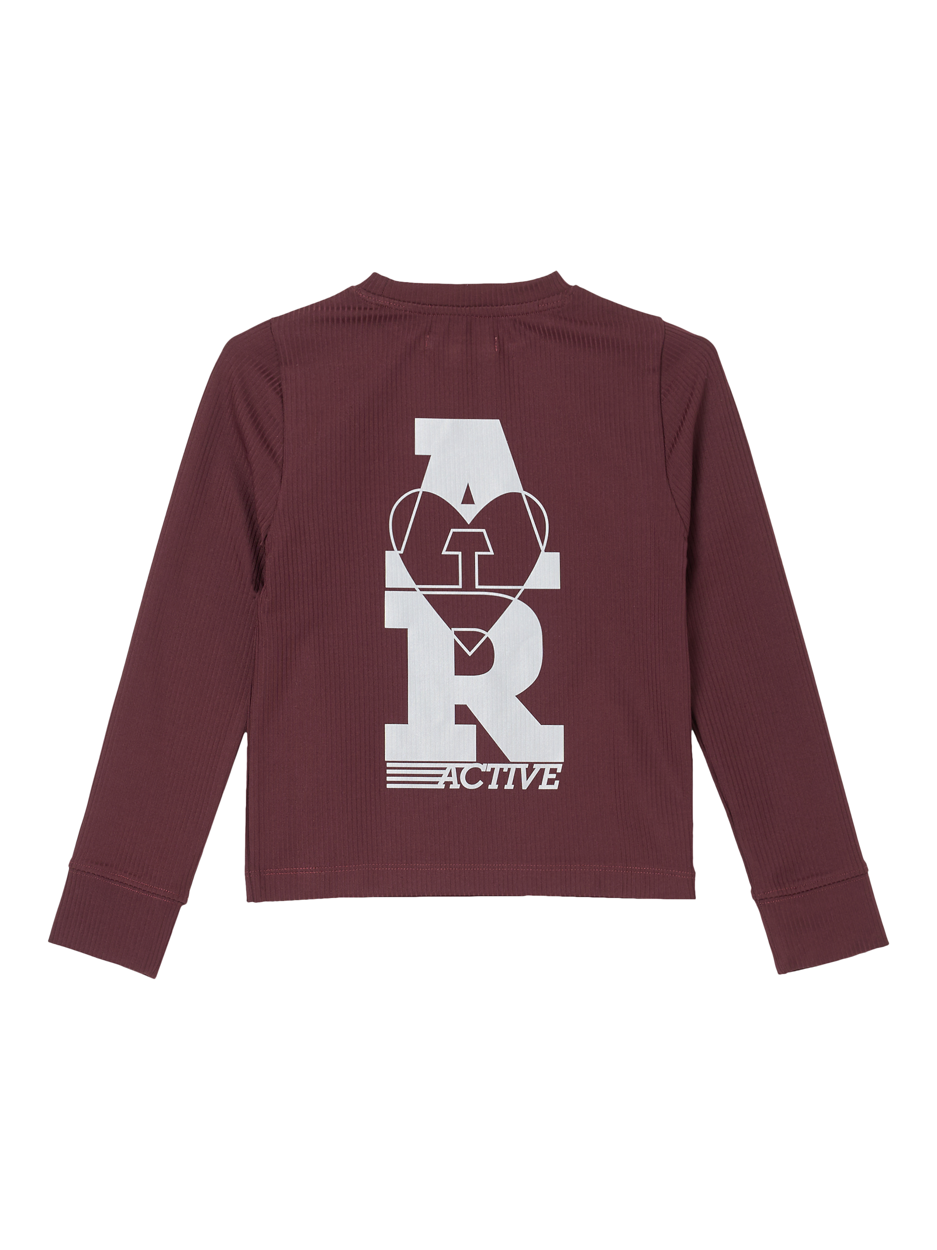 Product image 7 of 8, which shows Angel & Rocket Kids' Ultimate Active Long Sleeved Top, Burgundy, 3-4 years