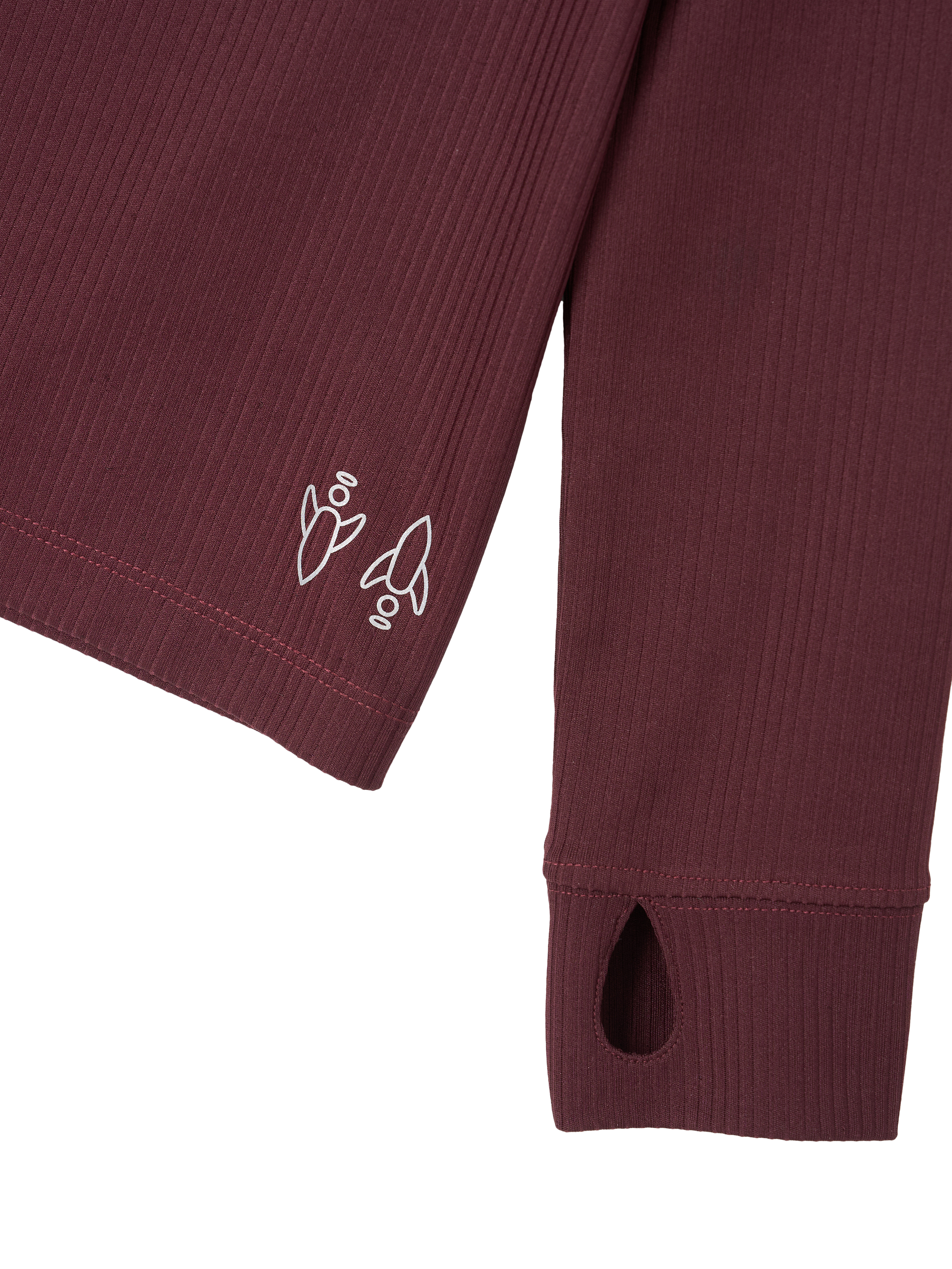 Product image 8 of 8, which shows Angel & Rocket Kids' Ultimate Active Long Sleeved Top, Burgundy, 3-4 years