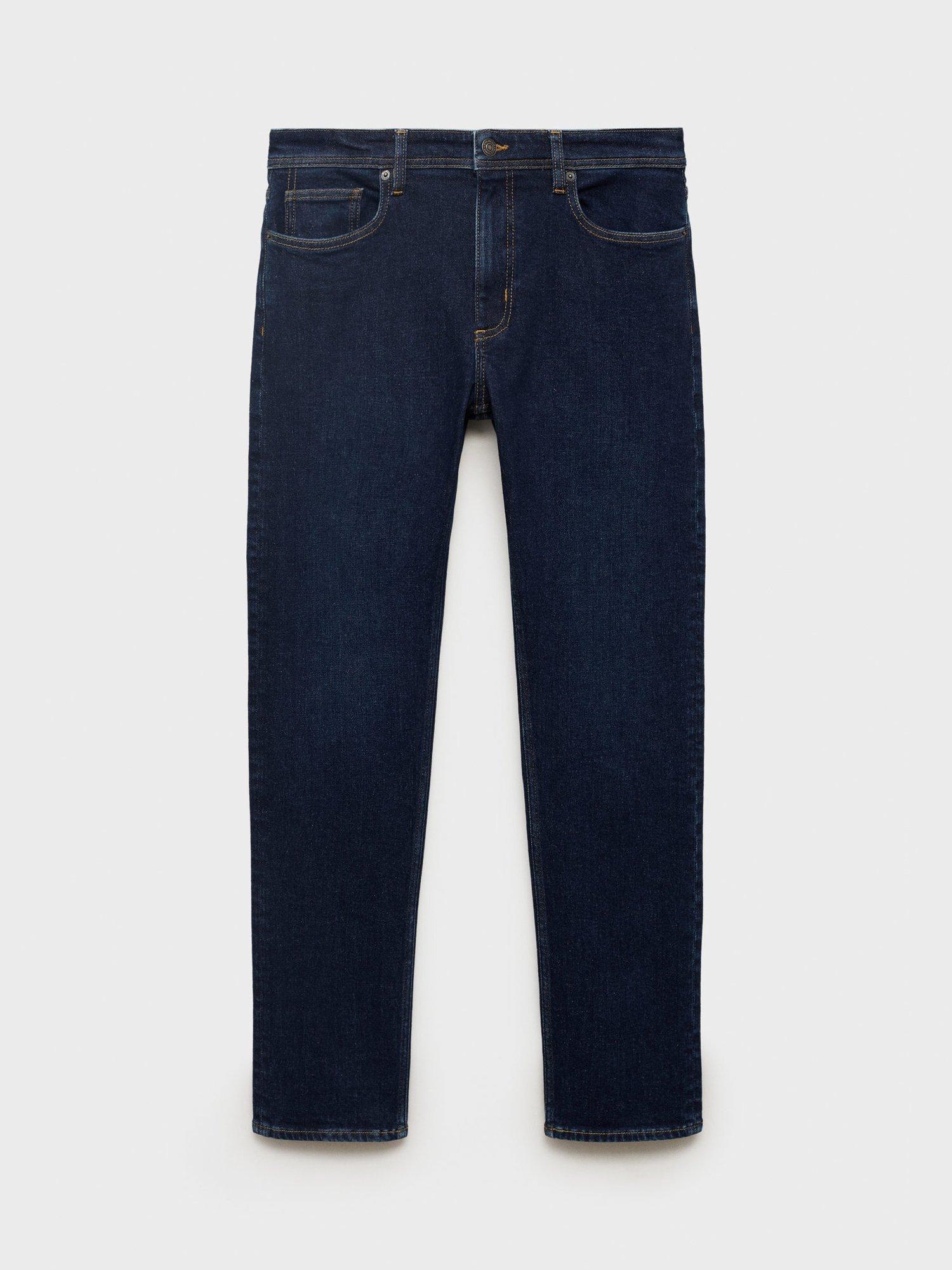 Product image 6 of 8, which shows Mango Jan Slim Fit Mid Rise Jeans, Dark Blue, 29