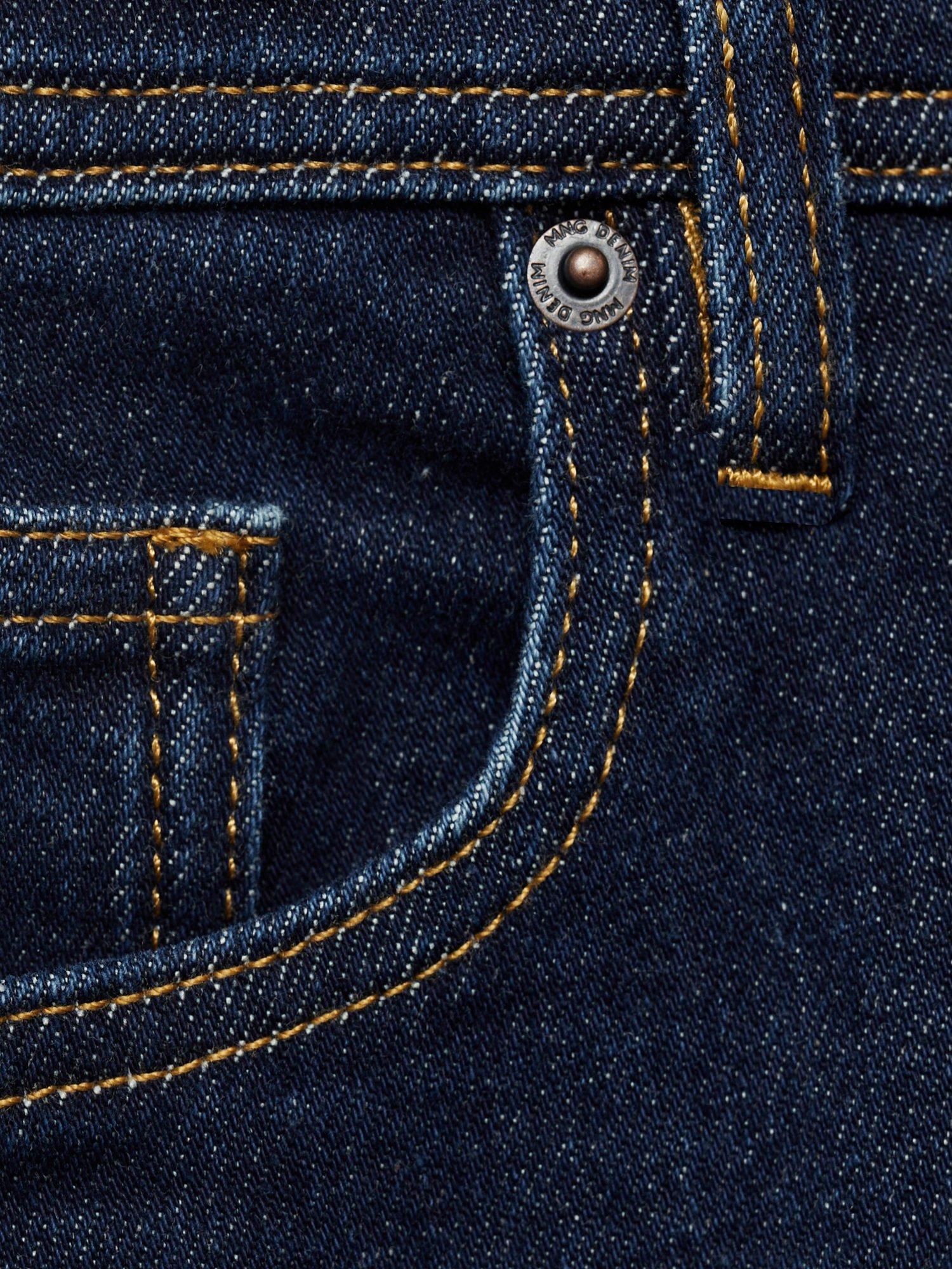Product image 7 of 8, which shows Mango Jan Slim Fit Mid Rise Jeans, Dark Blue, 29
