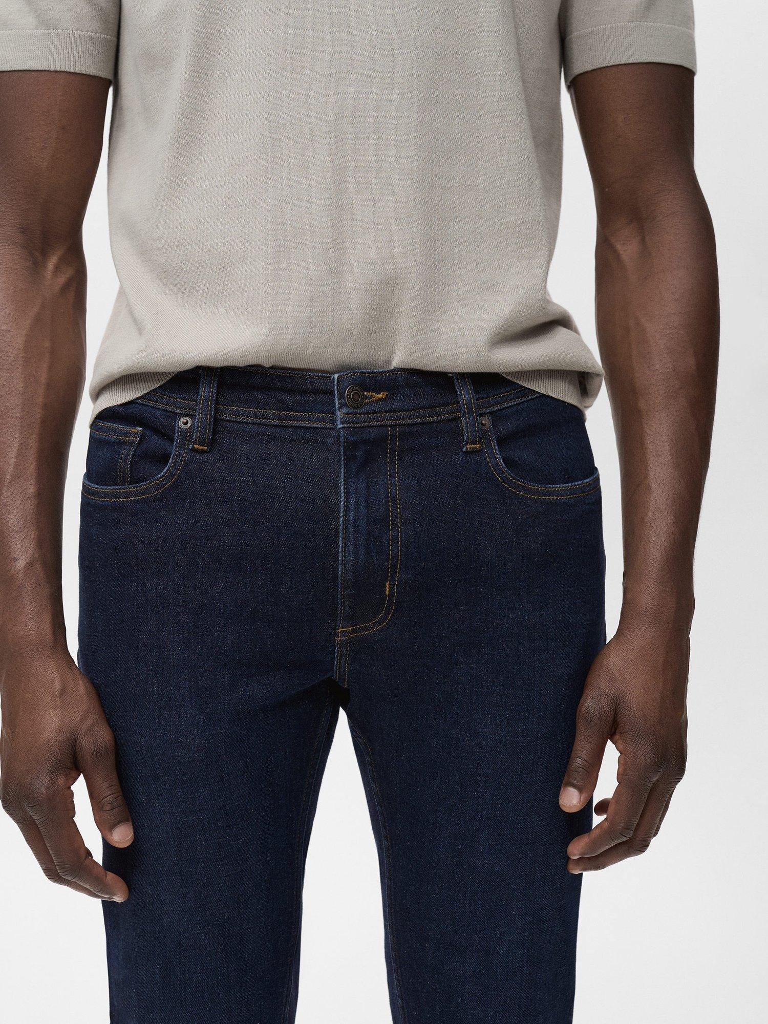 Product image 5 of 8, which shows Mango Jan Slim Fit Mid Rise Jeans, Dark Blue, 29