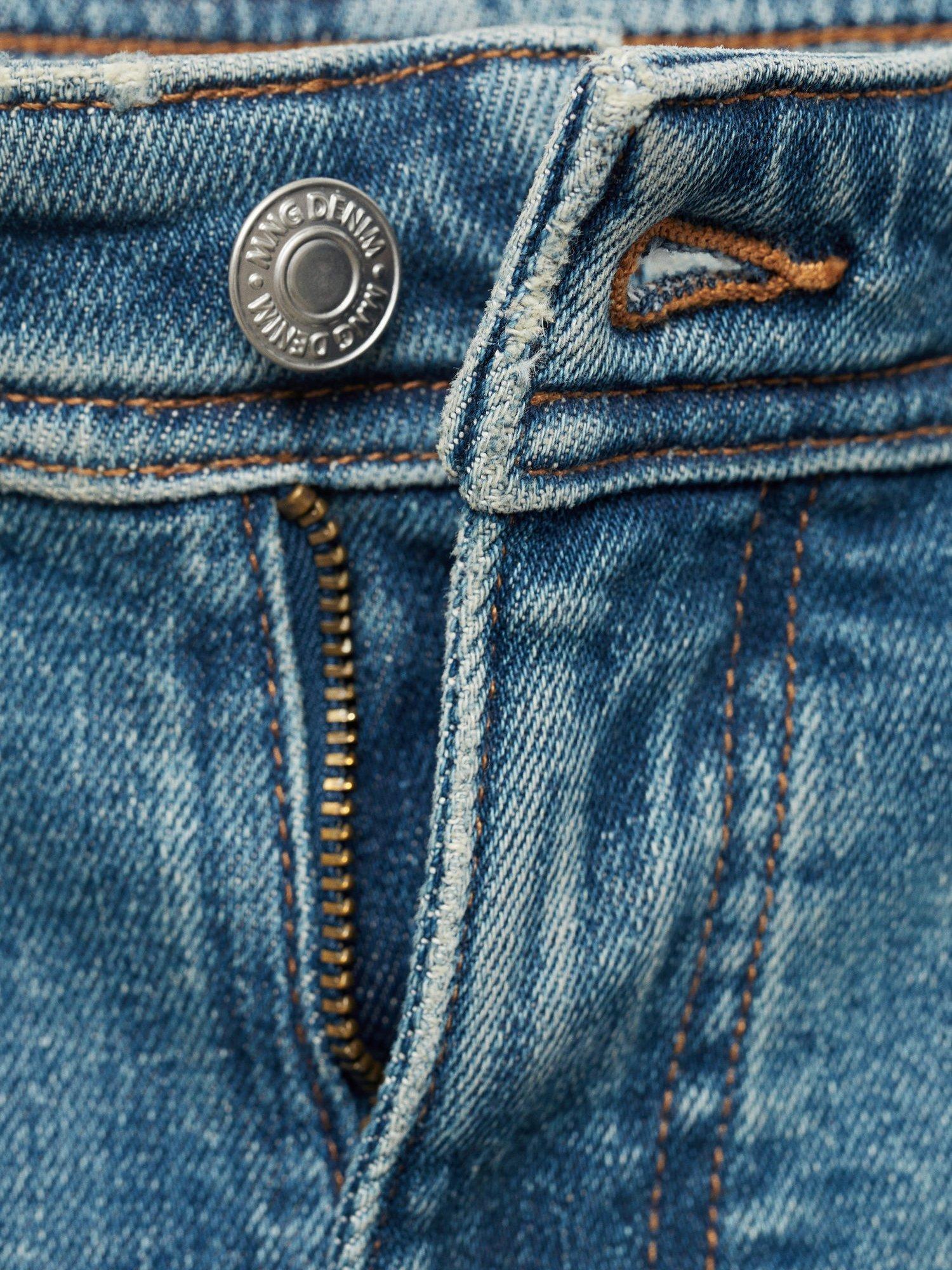 Product image 8 of 8, which shows Mango Jan Slim Fit Mid Rise Jeans, Mid Blue, 29