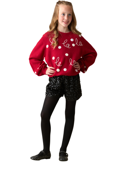 Angel & Rocket Kids' Fa La La La Jumper - view 2, Red/White
