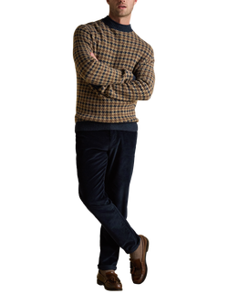 Joules Cotton Blend Tapered Corduroy Trousers, Navy