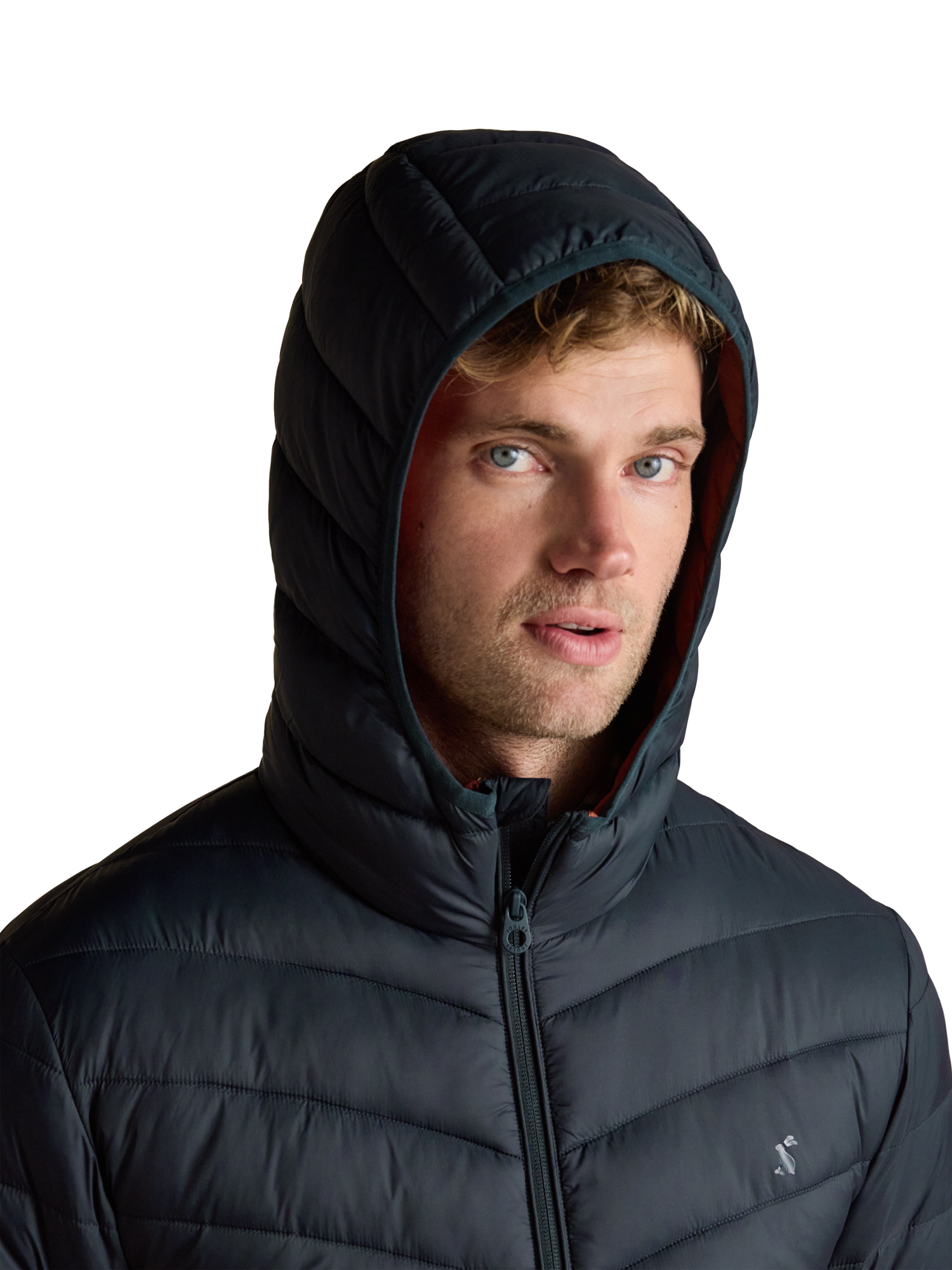 Product image 3 of 10, which shows Joules Padded Puffer Jacket, Navy, S