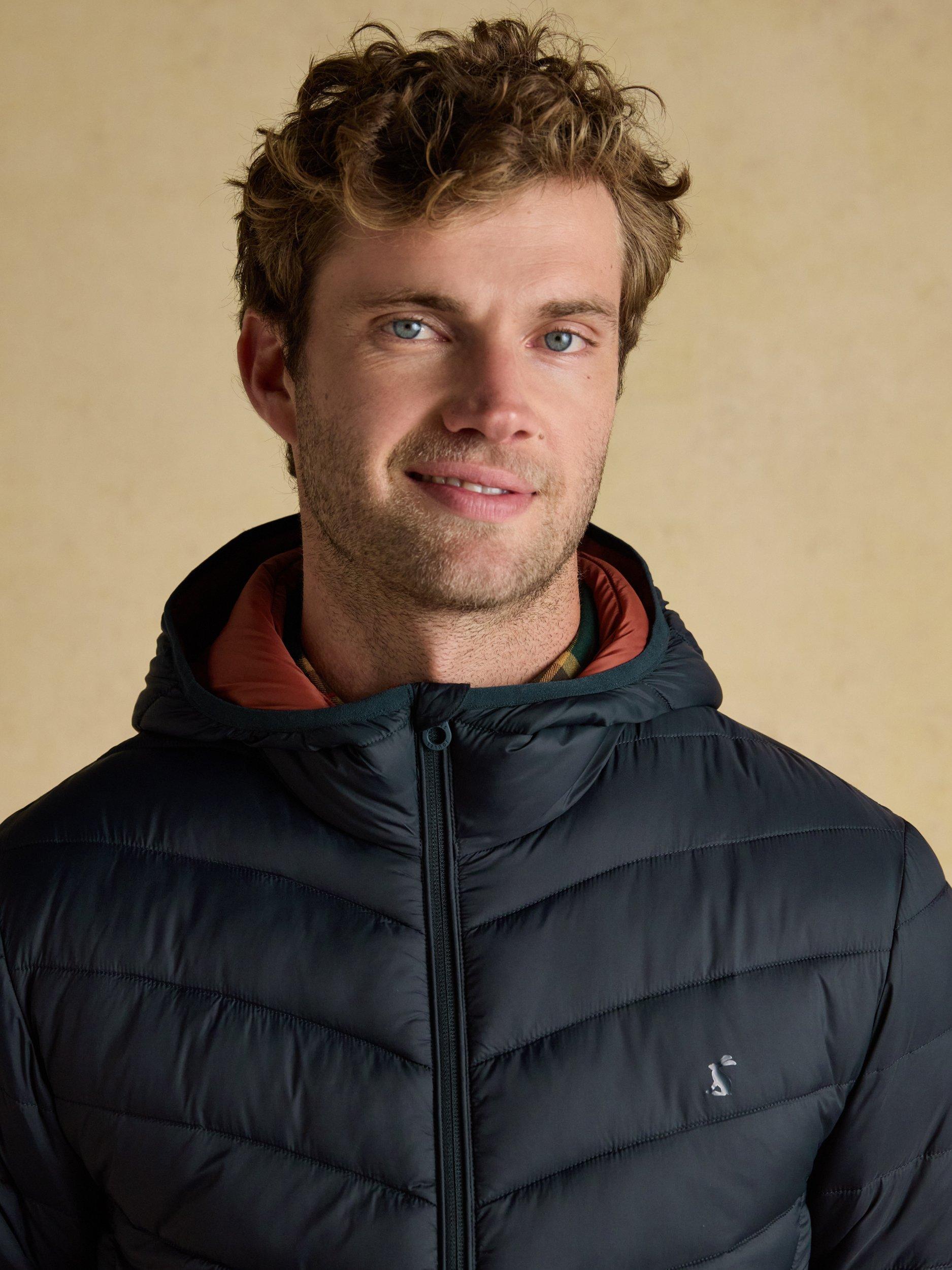 Product image 7 of 10, which shows Joules Padded Puffer Jacket, Navy, S