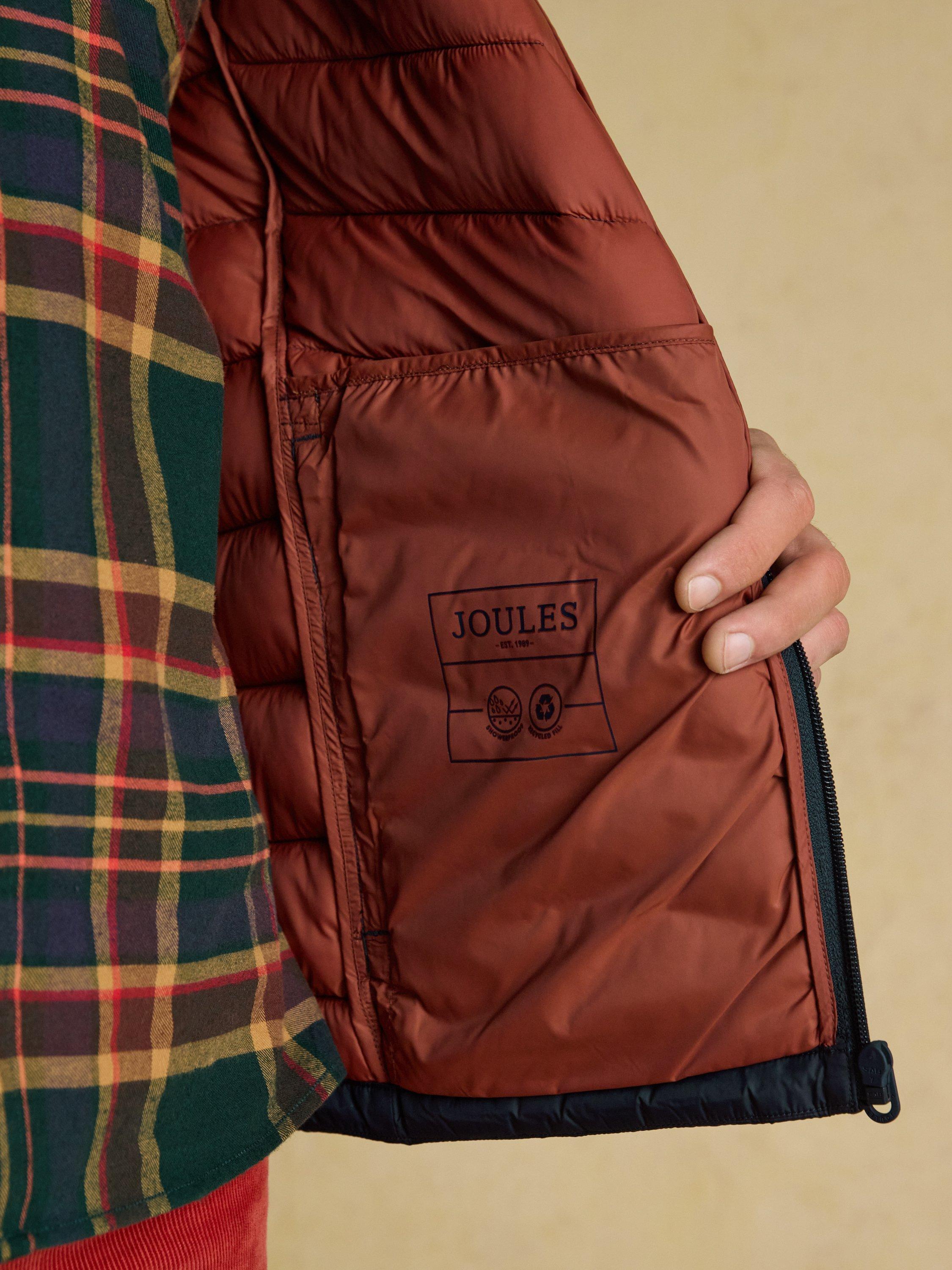 Product image 9 of 10, which shows Joules Padded Puffer Jacket, Navy, S