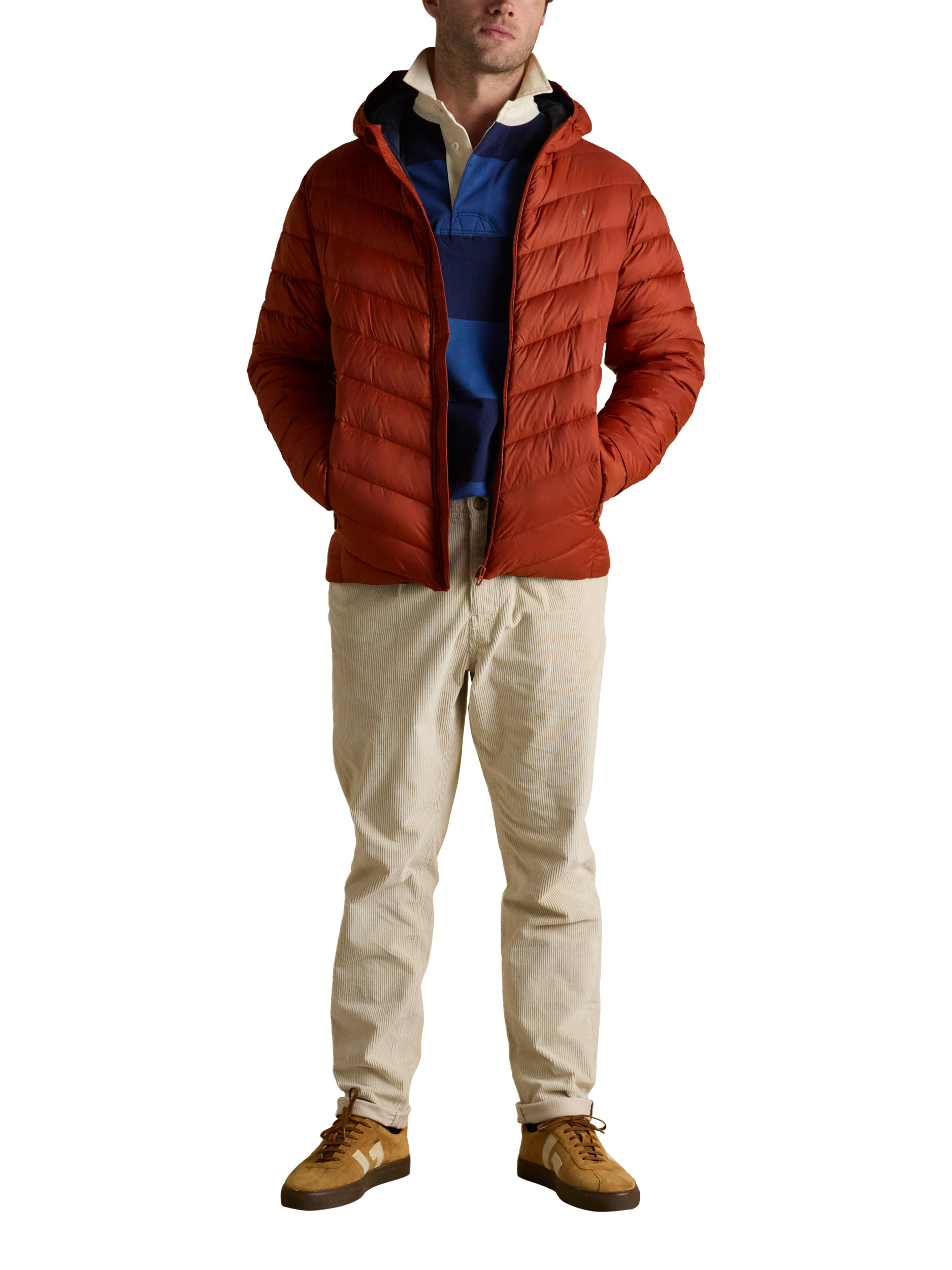 Product image 5 of 10, which shows Joules Padded Puffer Jacket, Orange, S