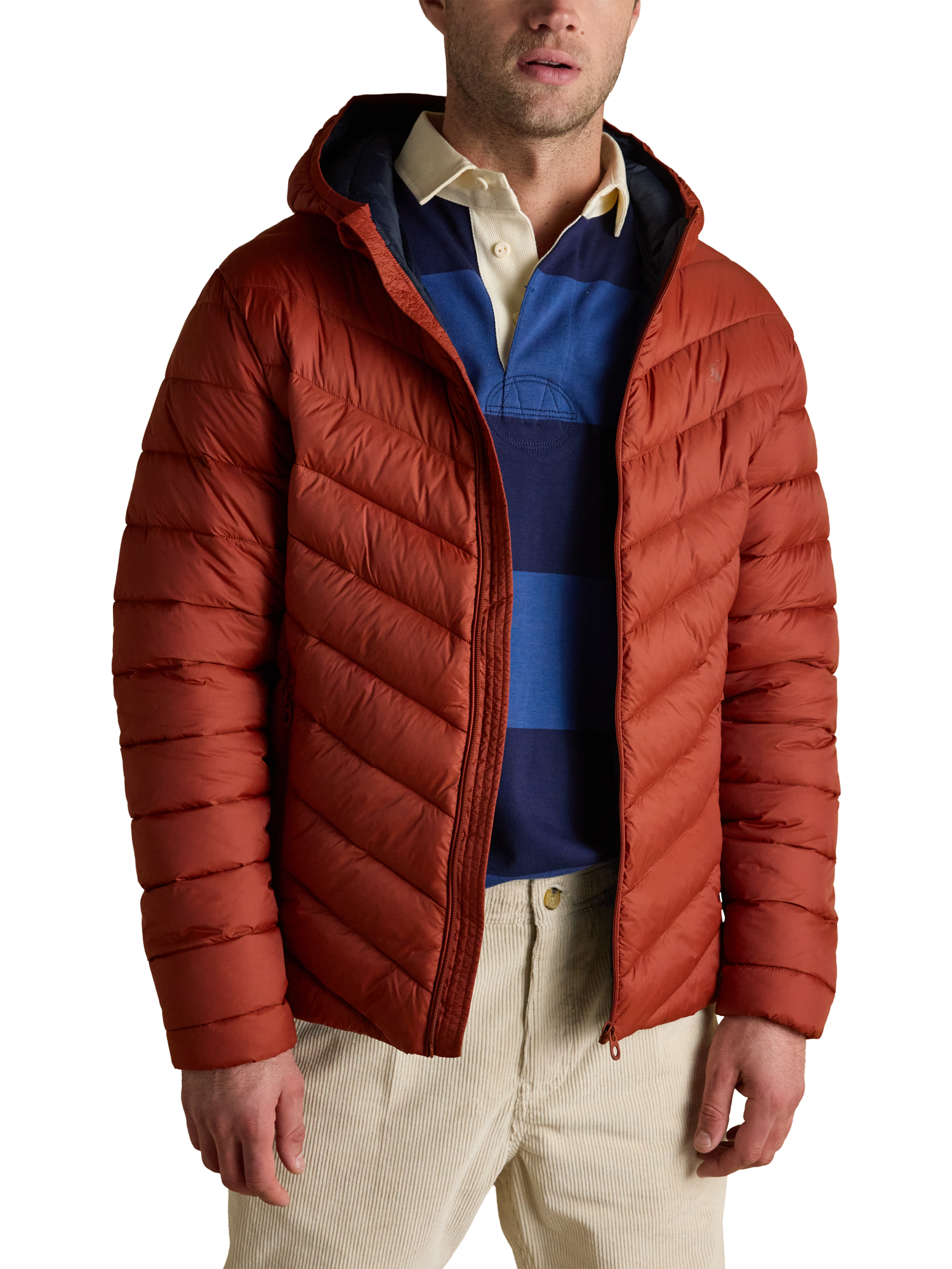 Product image 6 of 10, which shows Joules Padded Puffer Jacket, Orange, S
