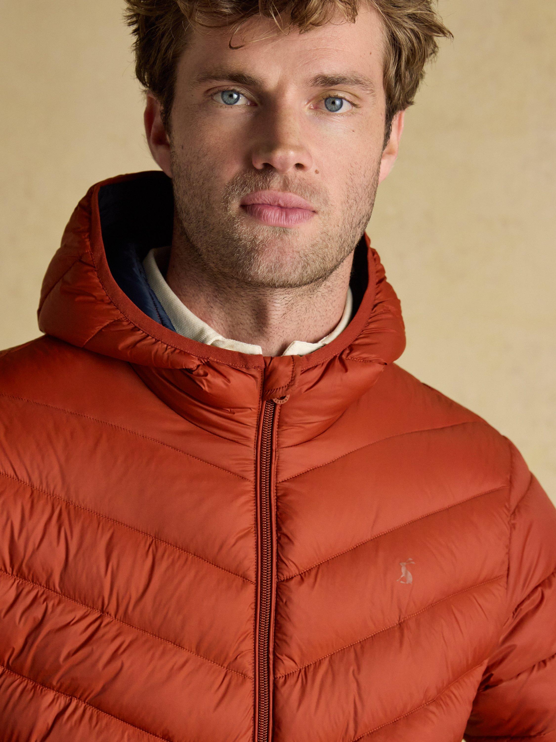 Product image 7 of 10, which shows Joules Padded Puffer Jacket, Orange, S