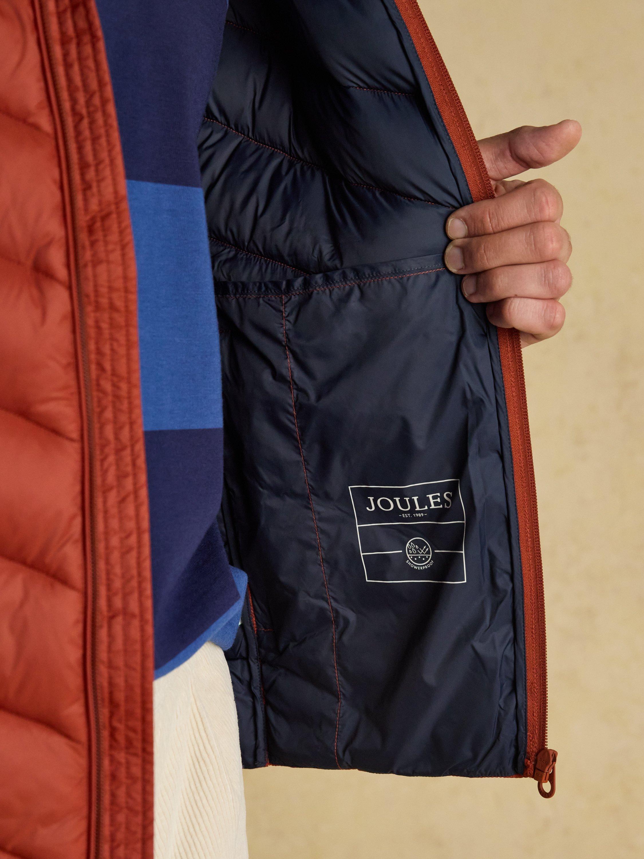Product image 8 of 10, which shows Joules Padded Puffer Jacket, Orange, S