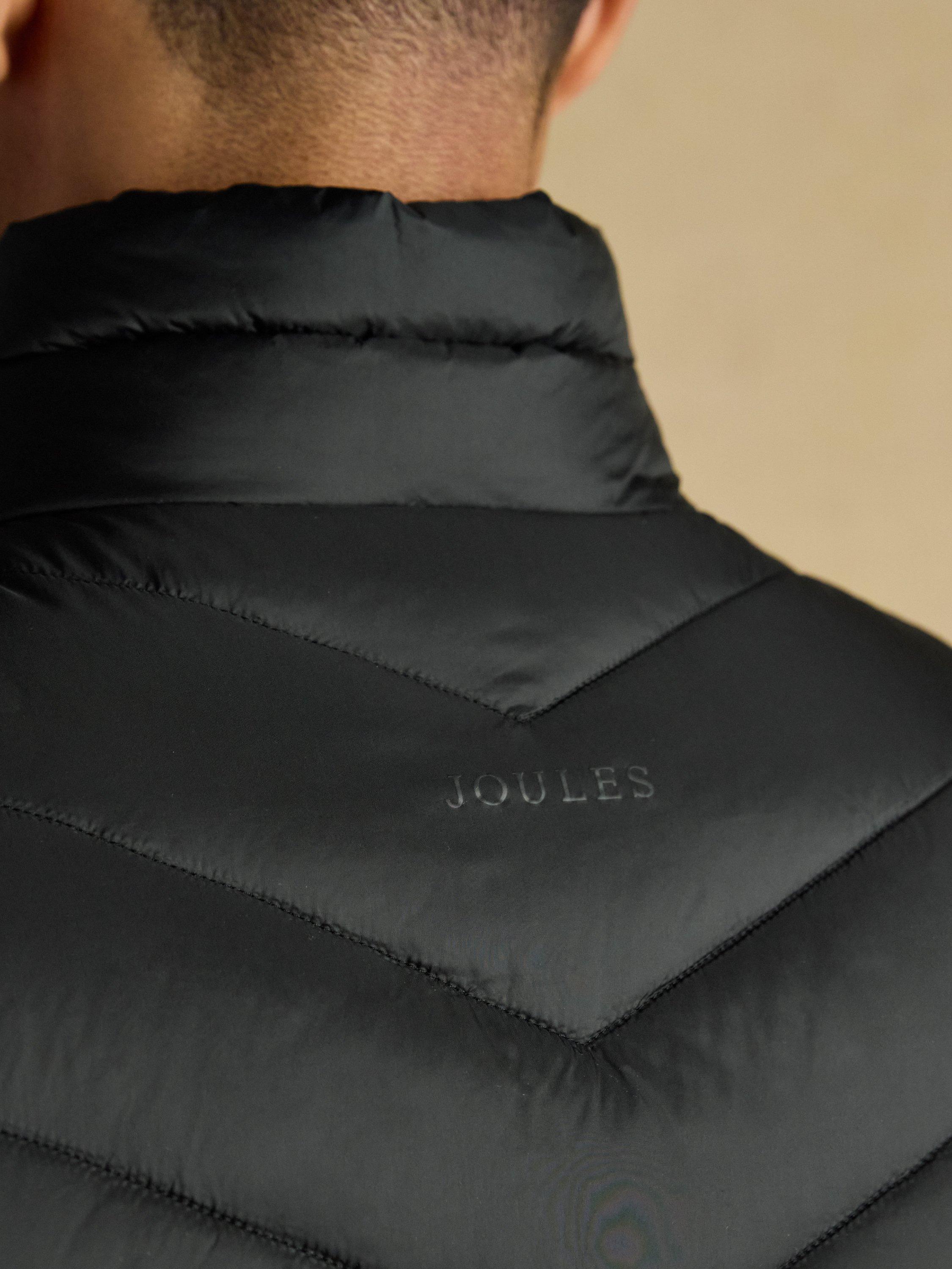Product image 7 of 10, which shows Joules Garrett Showerproof Padded Gilet, Black, S