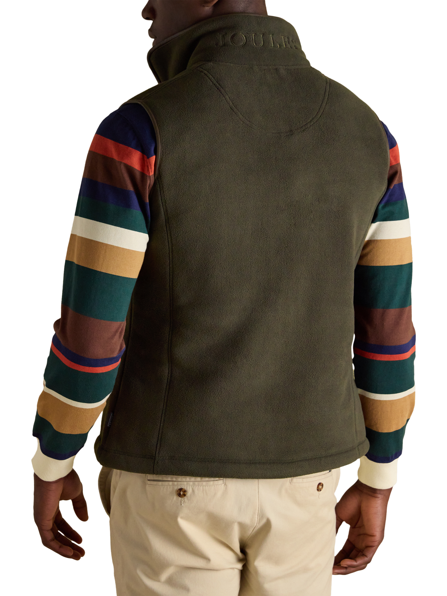 Product image 2 of 9, which shows Joules Heritage Fleece Gilet, Green, S