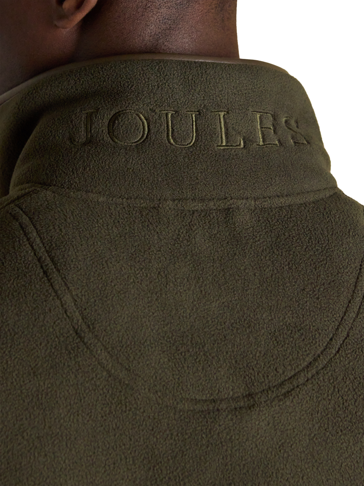 Product image 4 of 9, which shows Joules Heritage Fleece Gilet, Green, S