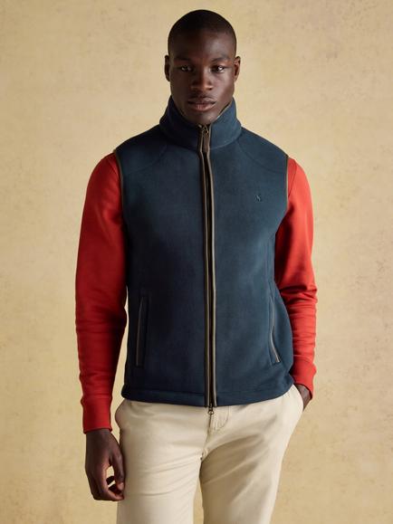 Joules Fleece Gilet, Navy - view 2, Navy