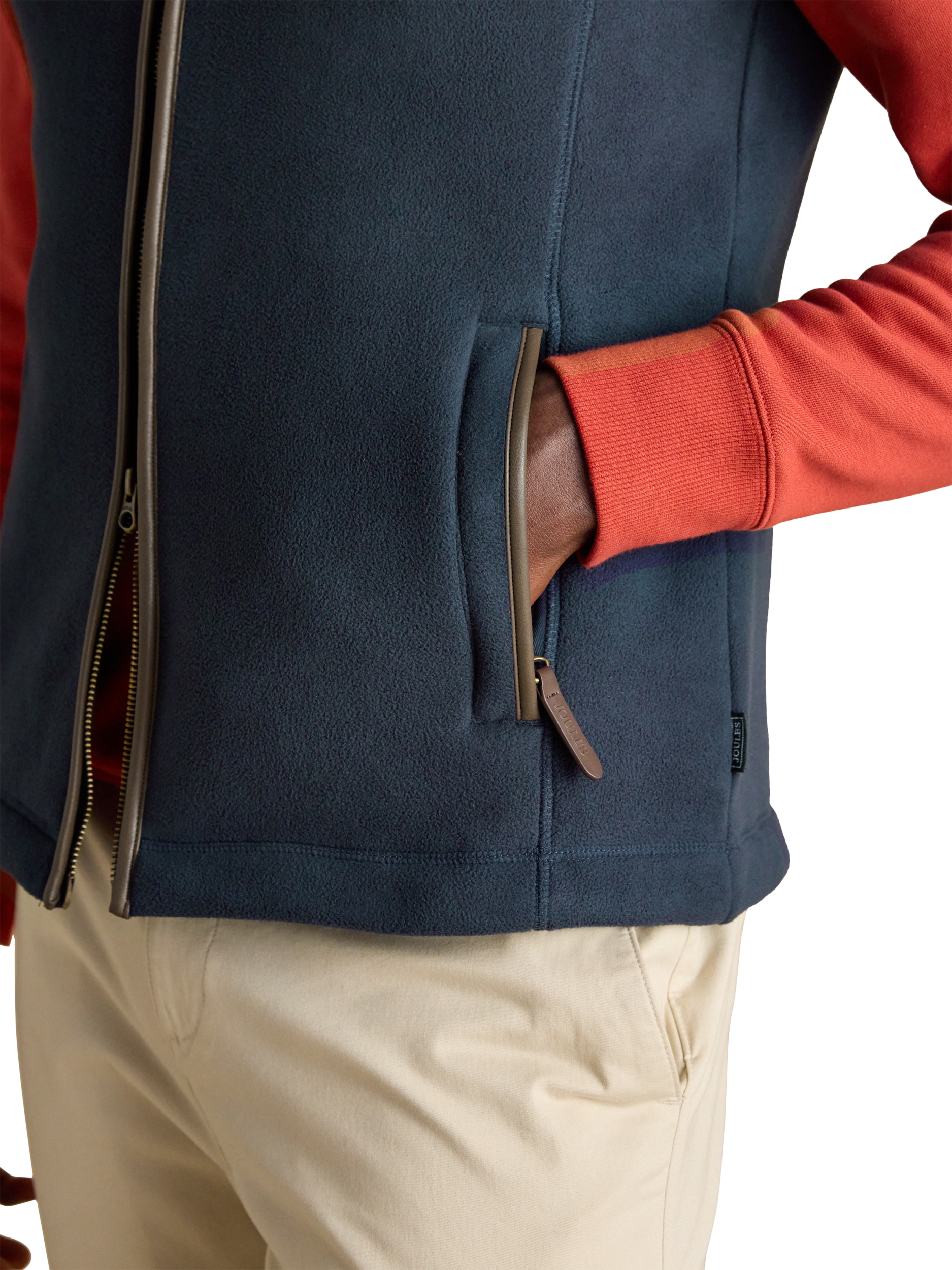 Product image 4 of 10, which shows Joules Fleece Gilet, Navy, S