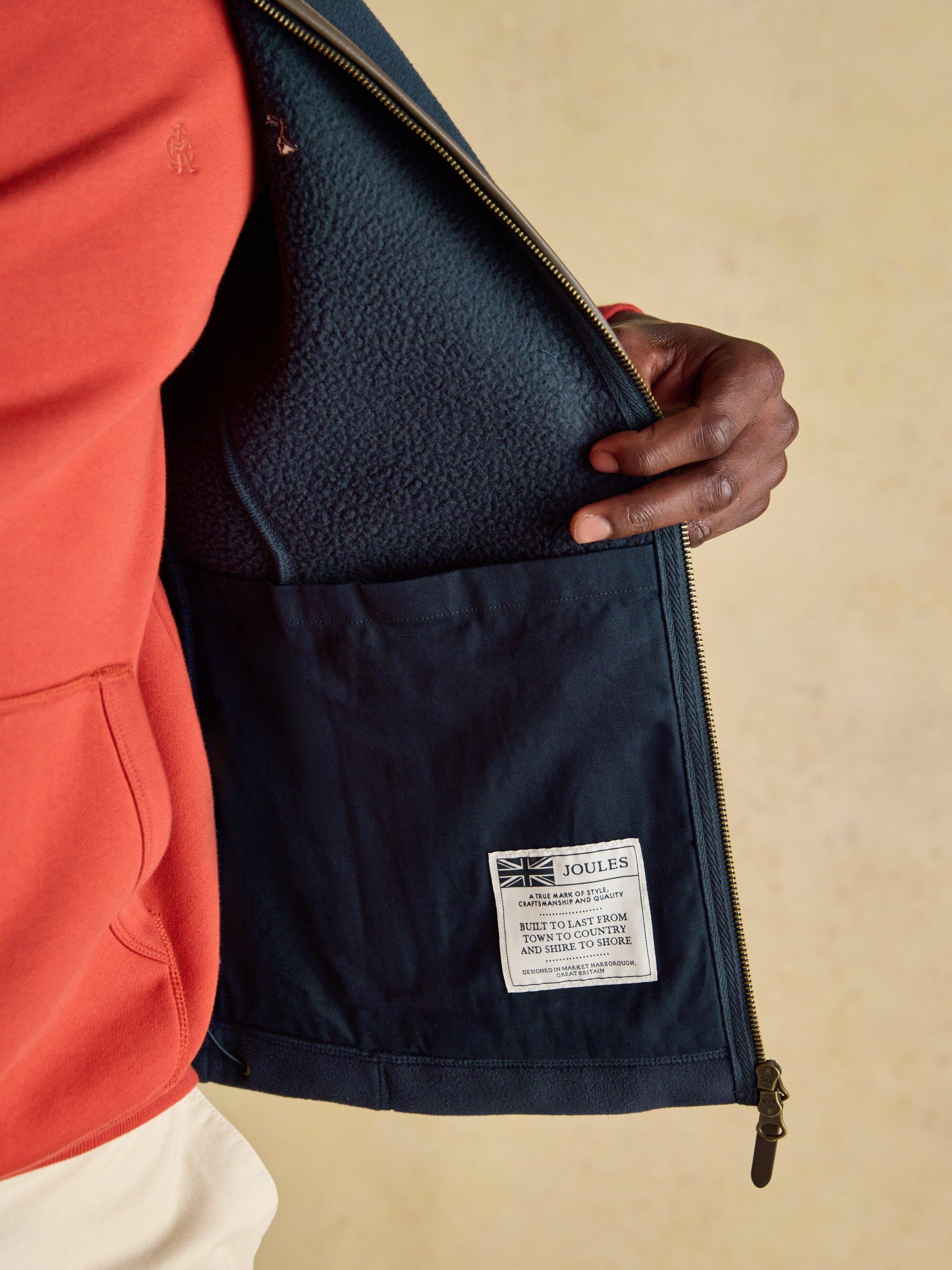 Product image 7 of 10, which shows Joules Fleece Gilet, Navy, S