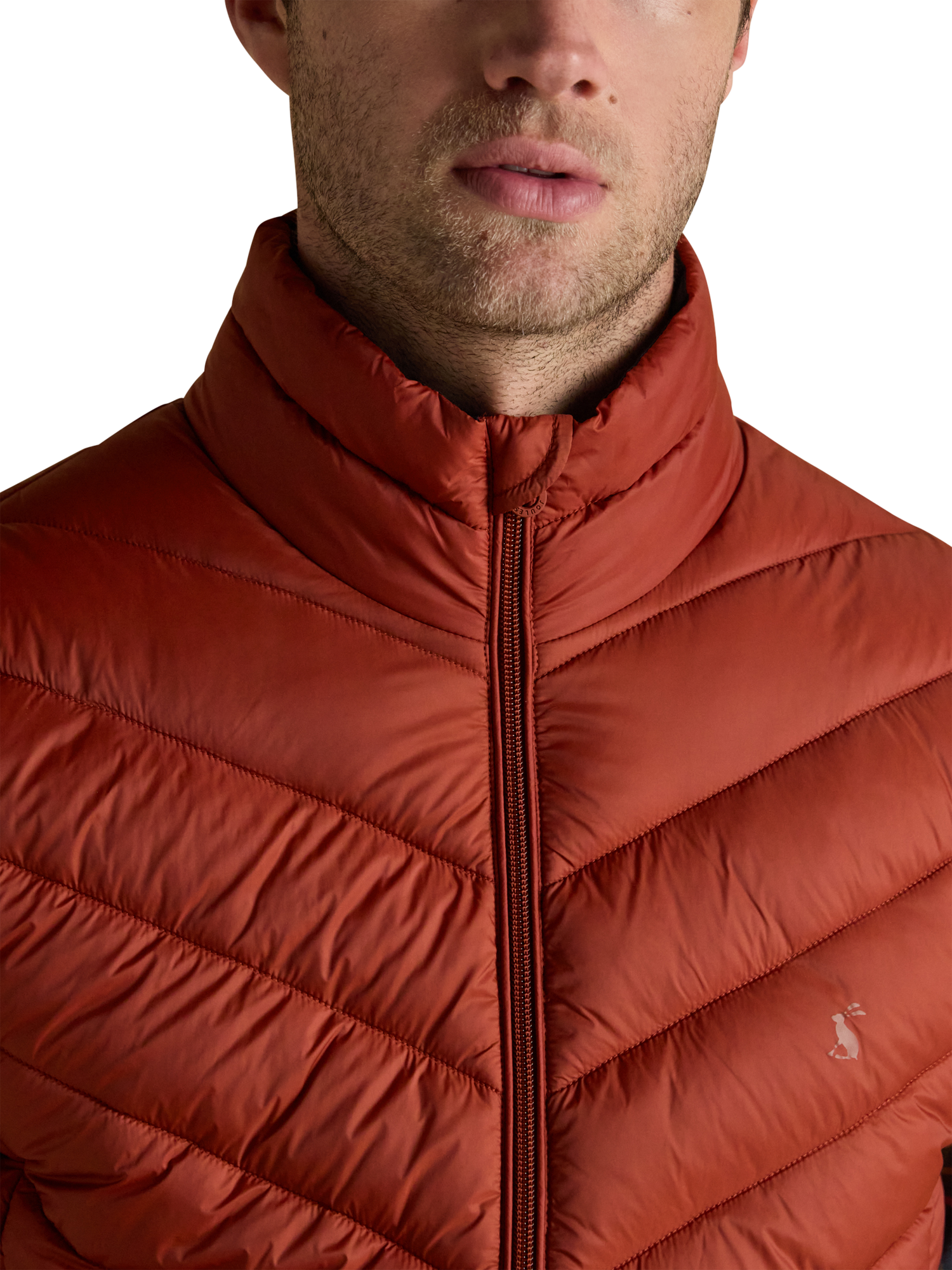 Product image 4 of 10, which shows Joules Garrett Showerproof Padded Gilet, Orange, XL