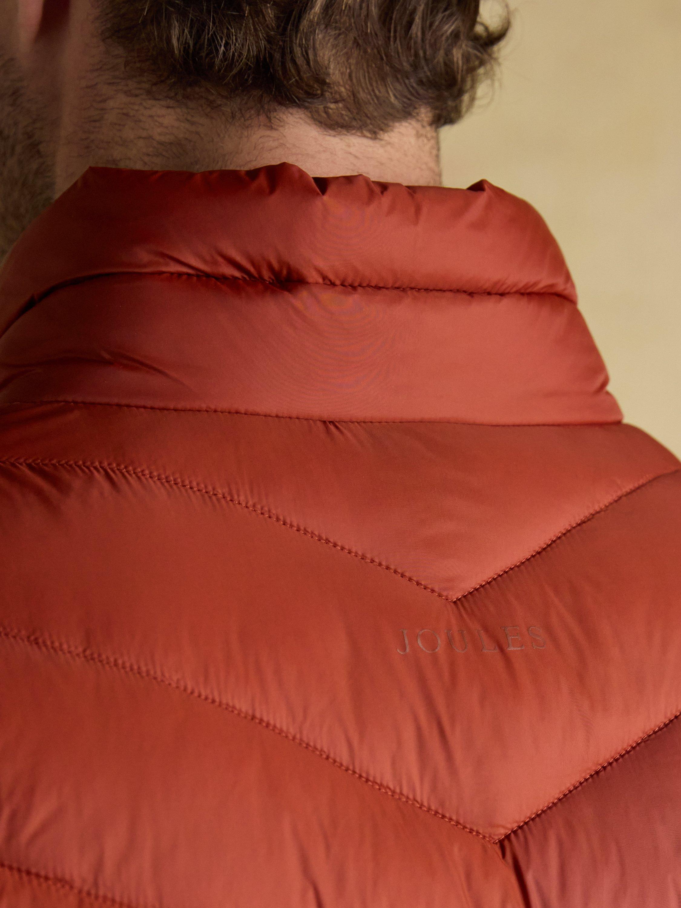 Product image 8 of 10, which shows Joules Garrett Showerproof Padded Gilet, Orange, XL