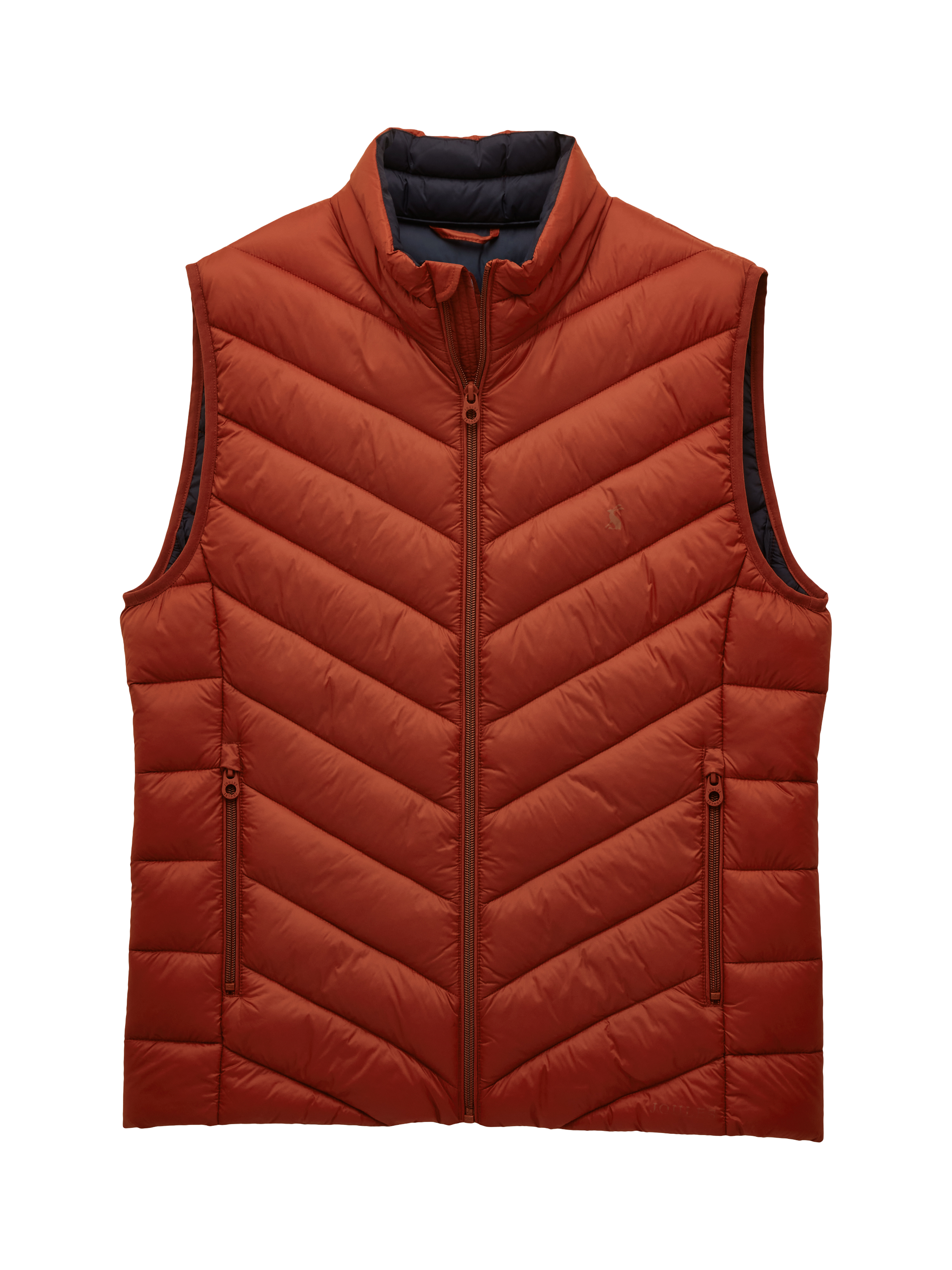Product image 10 of 10, which shows Joules Garrett Showerproof Padded Gilet, Orange, XL