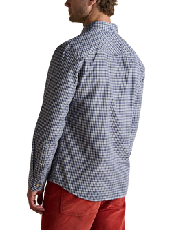 Joules Cotton Regular Fit Gingham Shirt, Blue - view 2, Blue