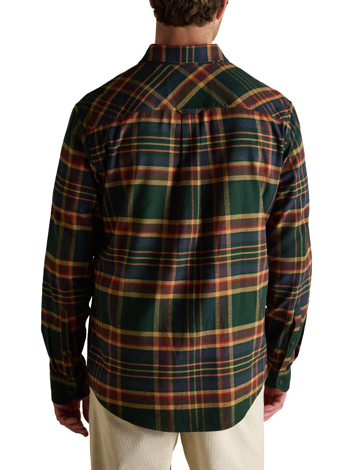 Product image 2 of 10, which shows Joules Cotton Regular Fit Check Shirt, Green/Multi, XXL