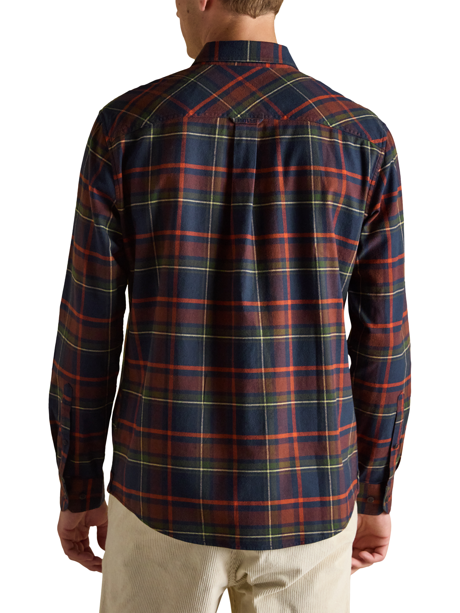 Product image 2 of 4, which shows Joules Cotton Regular Fit Check Shirt, Navy, S