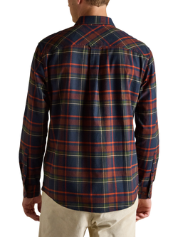 Joules Cotton Regular Fit Check Shirt, Navy - view 2, Navy