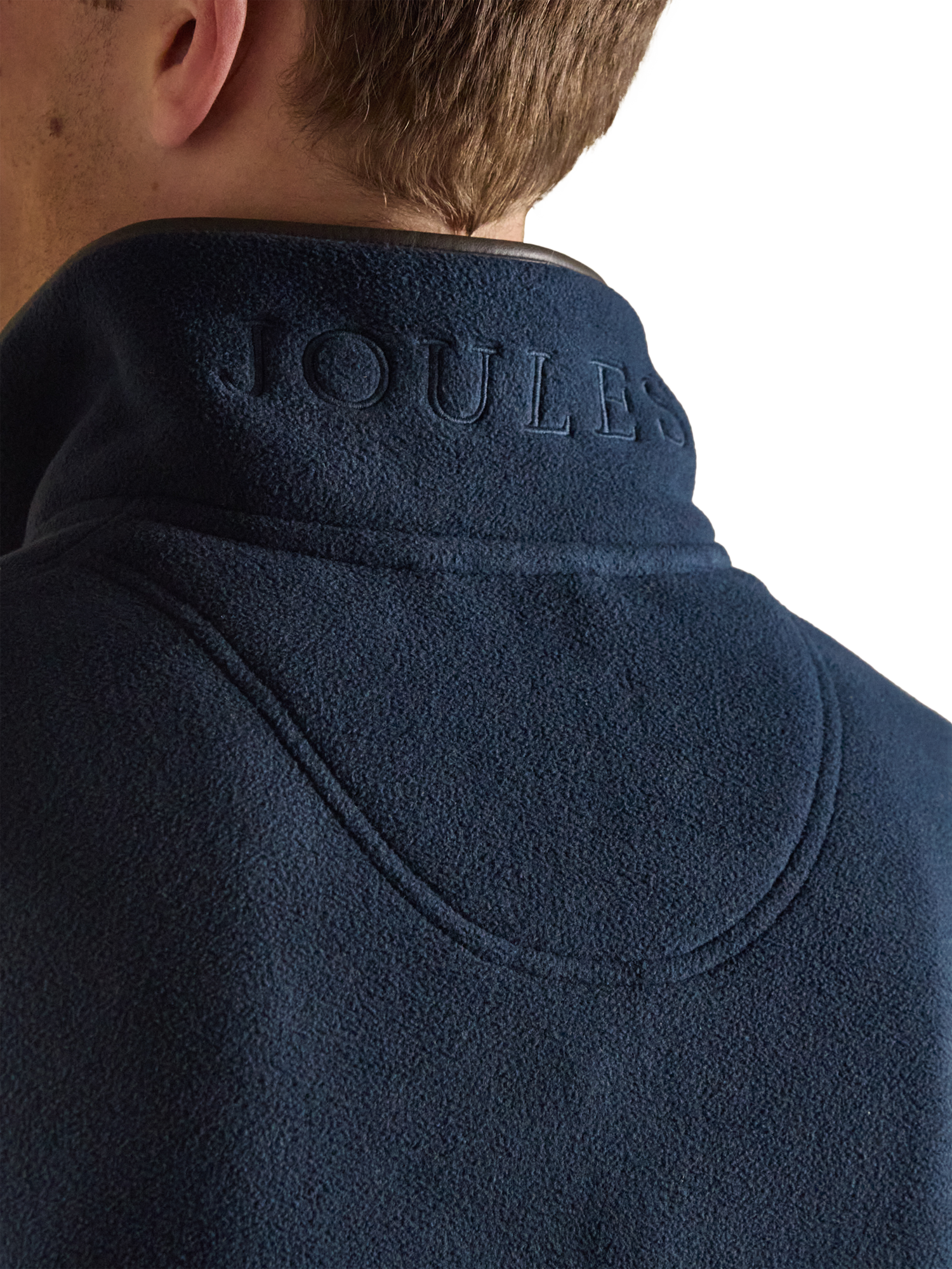Product image 3 of 9, which shows Joules Heritage Quarter-Zip Fleece, Navy, S
