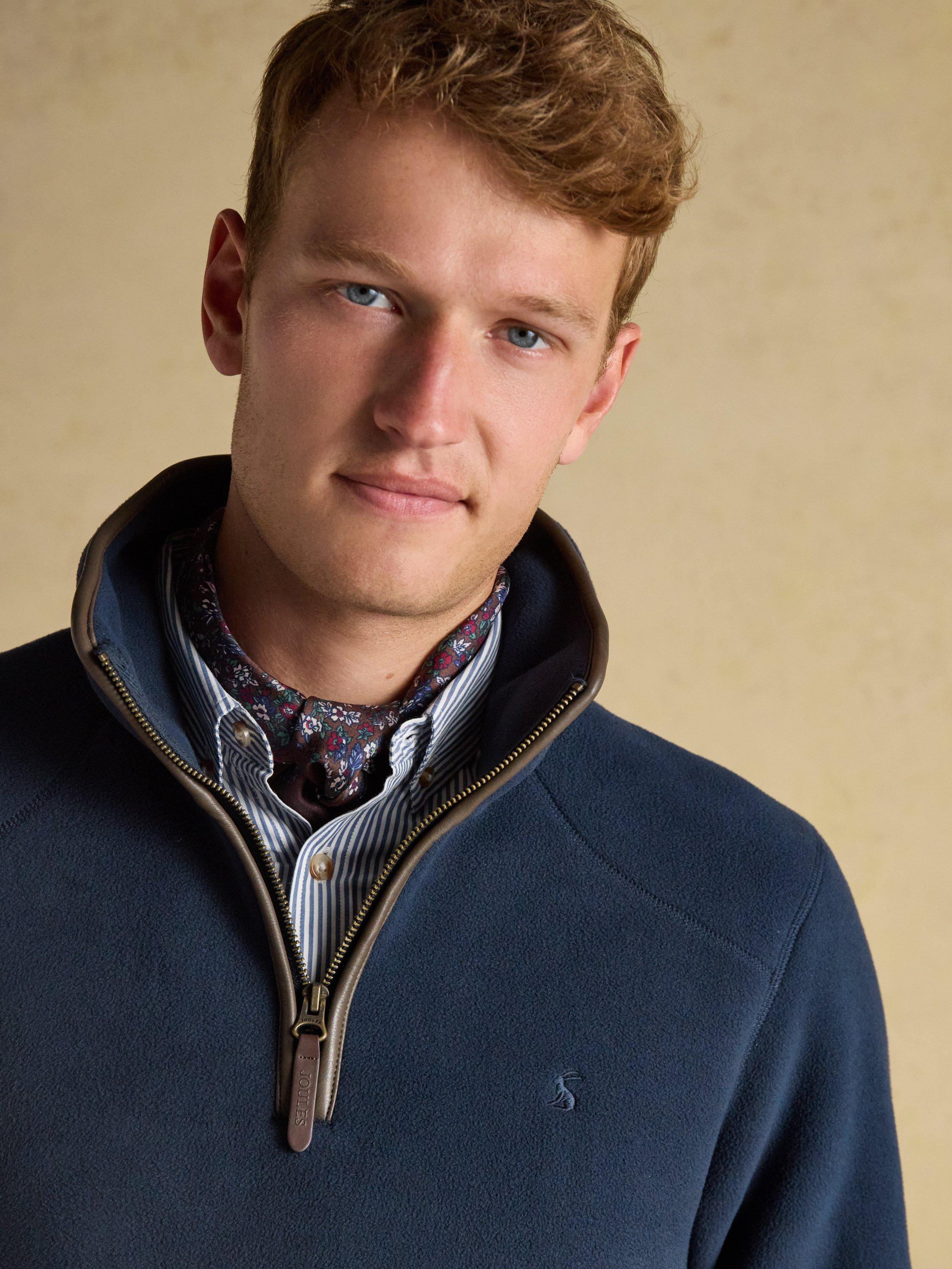 Product image 7 of 9, which shows Joules Heritage Quarter-Zip Fleece, Navy, S