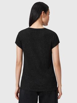 AllSaints Anna Shimmer T-Shirt, Black - view 2, Black