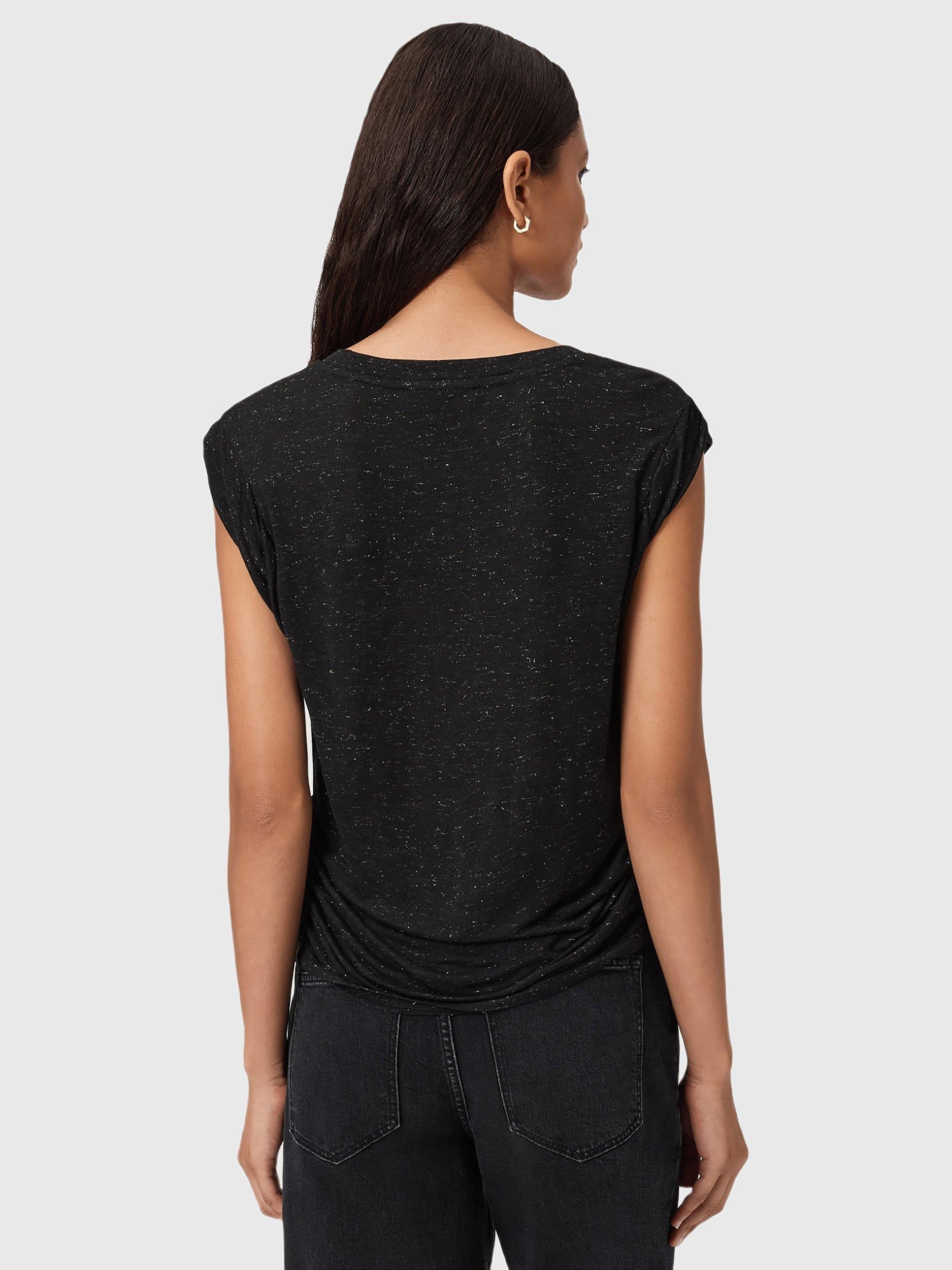 Product image 2 of 8, which shows AllSaints West Shimmer Tank Top, Black, L