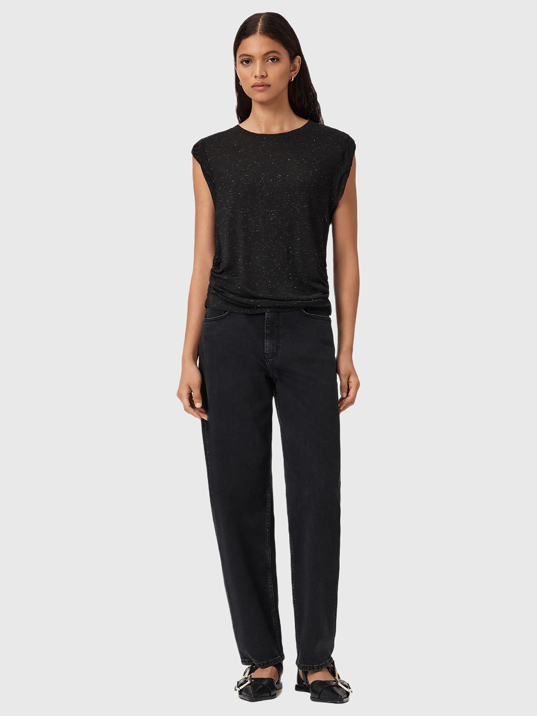 Product image 5 of 8, which shows AllSaints West Shimmer Tank Top, Black, L