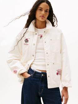 Tommy Jeans Graphic Chore Jacket, Ancient White, Ancient White
