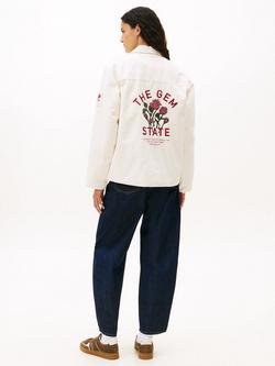 Tommy Jeans Graphic Chore Jacket, Ancient White - view 2, Ancient White