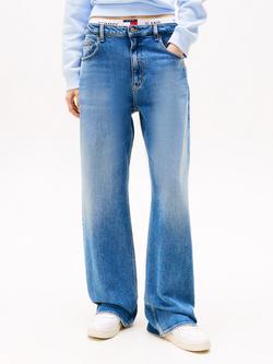 Tommy Jeans Mia Mid Rise Relaxed Straight Jeans, Medium Blue, Medium Blue