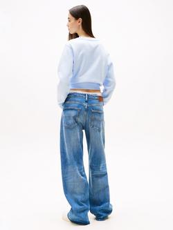 Tommy Jeans Mia Mid Rise Relaxed Straight Jeans, Medium Blue - view 2, Medium Blue