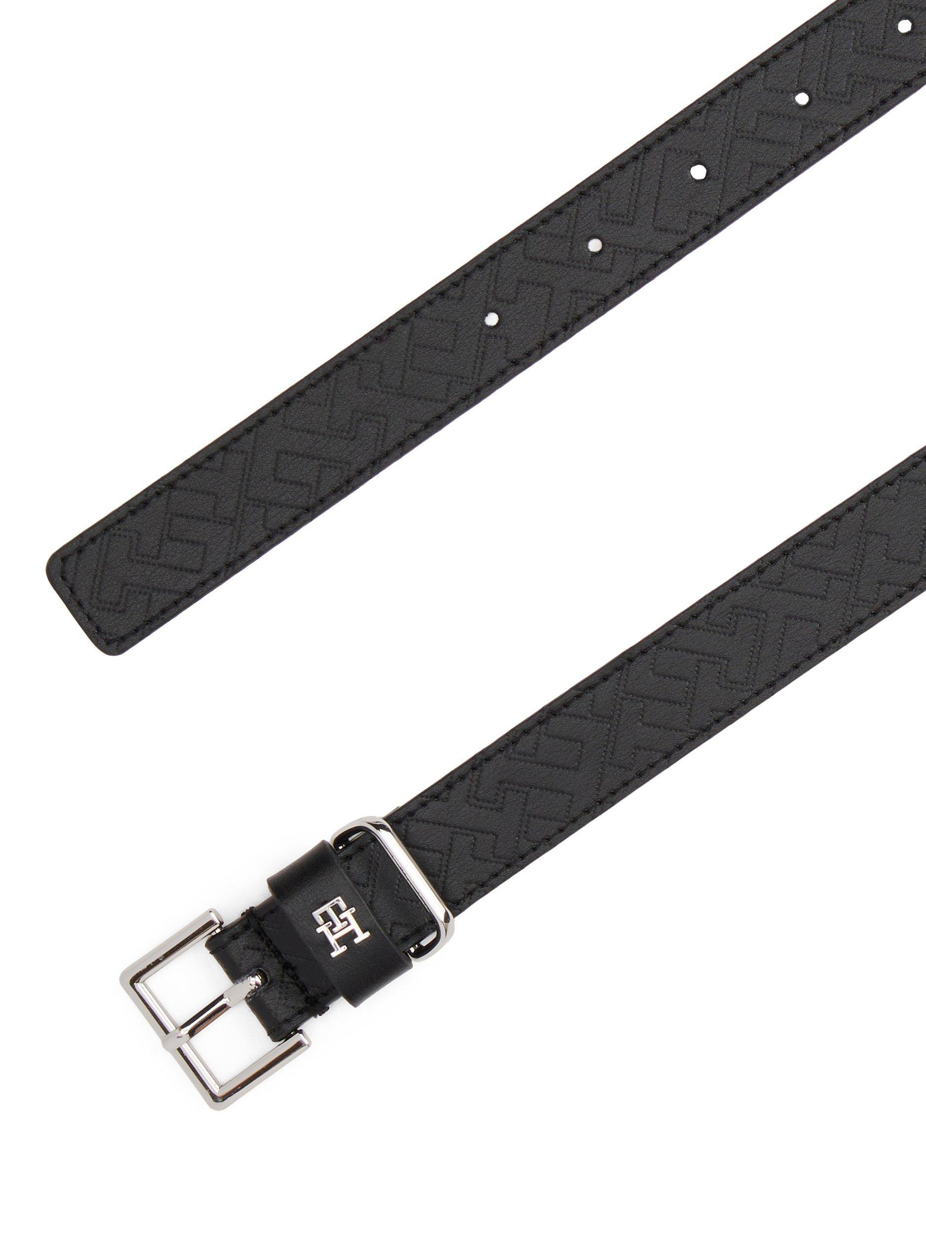 Product image 3 of 4, which shows Tommy Hilfiger Square Leather Belt, Black, 32