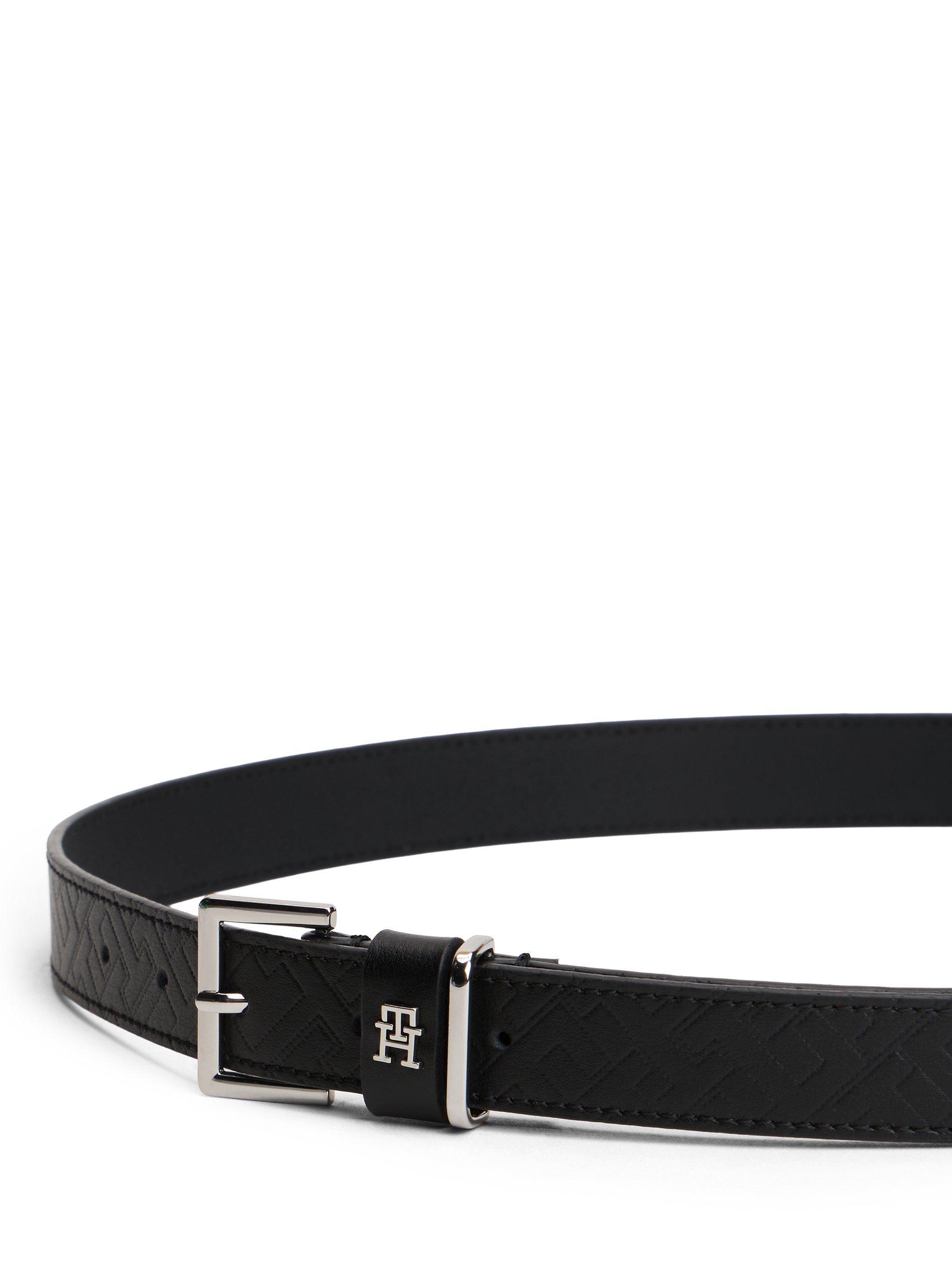 Product image 4 of 4, which shows Tommy Hilfiger Square Leather Belt, Black, 32