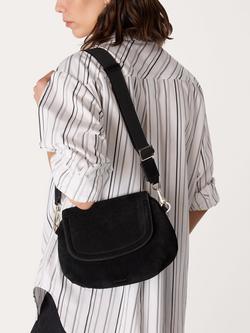 Whistles Nala Suede Crossbody Bag - view 2, Black