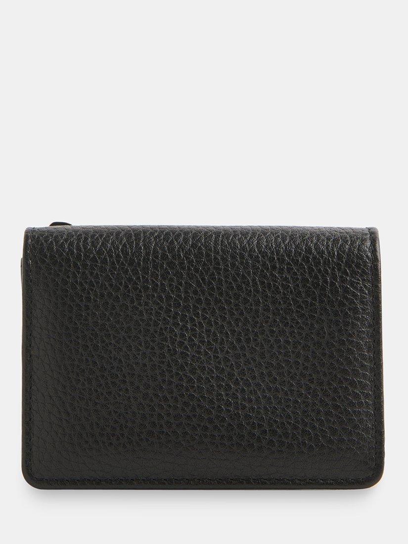 Product image 2 of 4, which shows Whistles Eli Triple Pouch Compact Leather Purse, Black, One Size