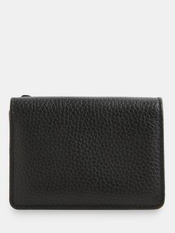Whistles Eli Triple Pouch Compact Leather Purse, Black - view 2, Black